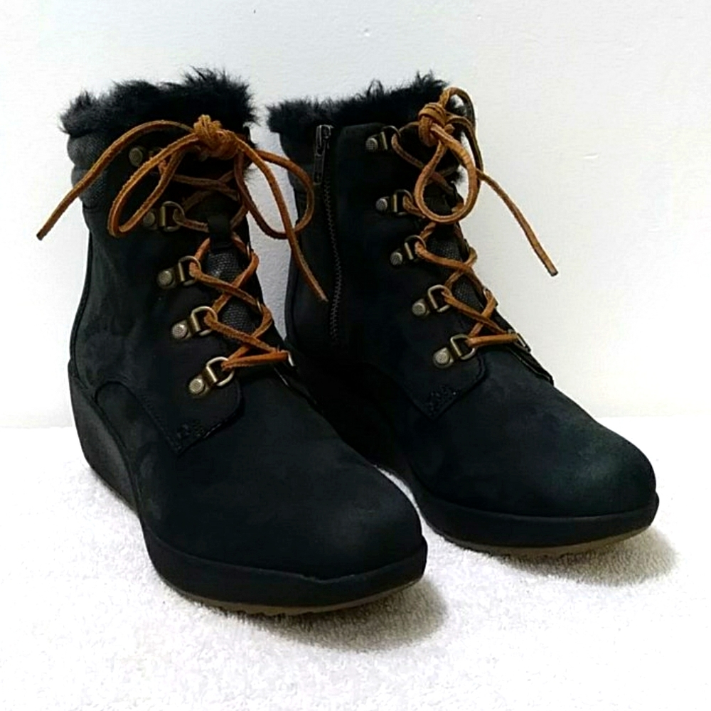 Sperry Luca Peak Leather Wedge Boots